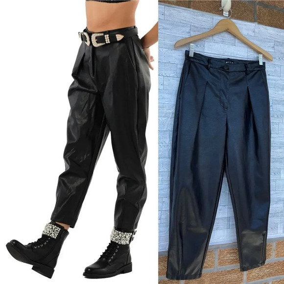 Seta Apparel Women's Leather Baggy Pants small - Picture 3 of 12